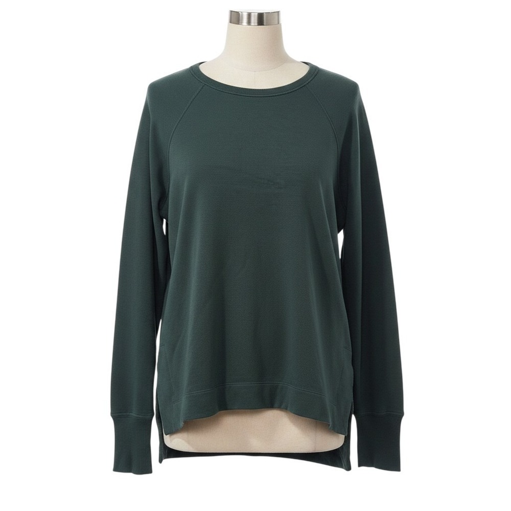 Athleta Hunter Green Coaster Luxe Recover Sweatshirt Women's M‎